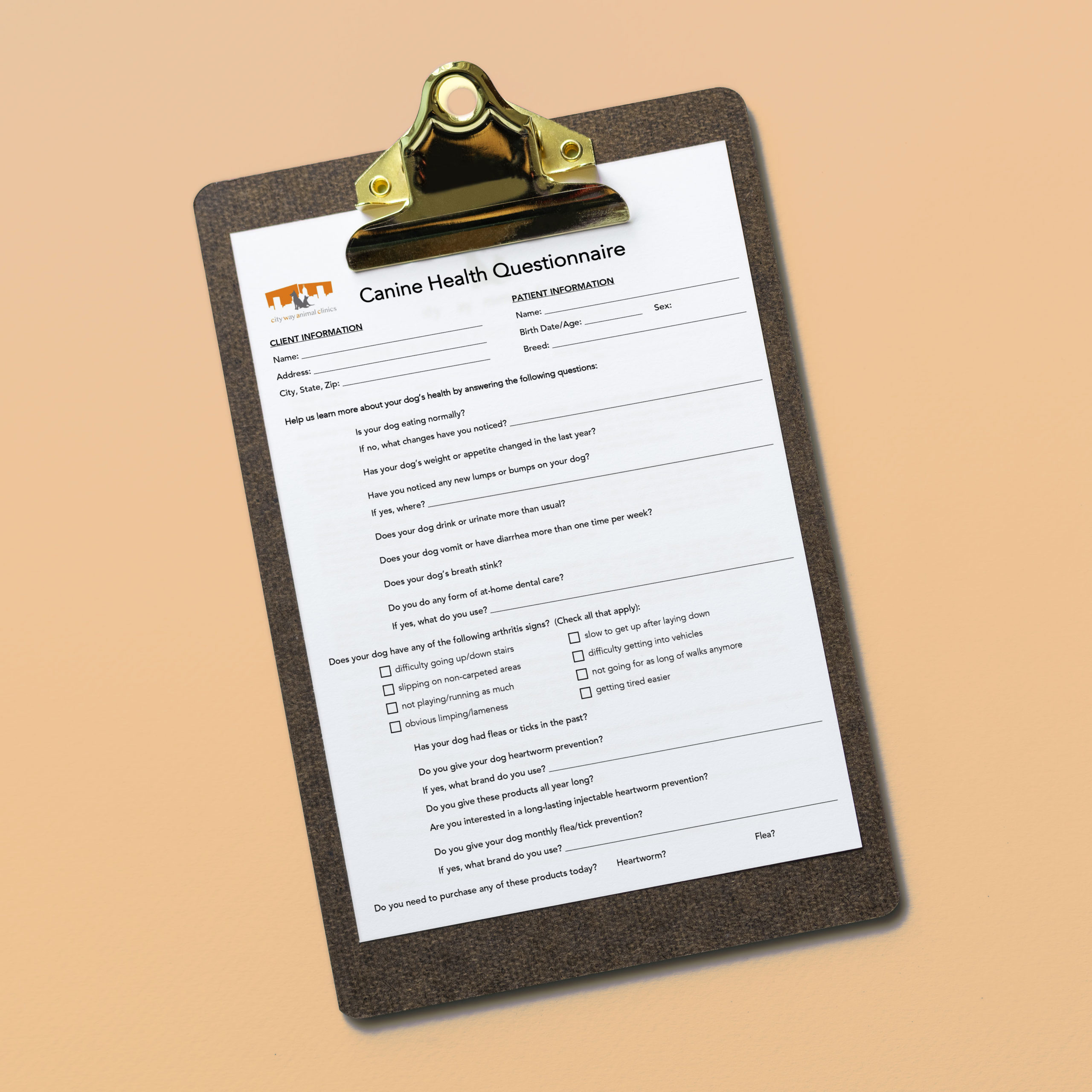 Clipboard with a document mockup